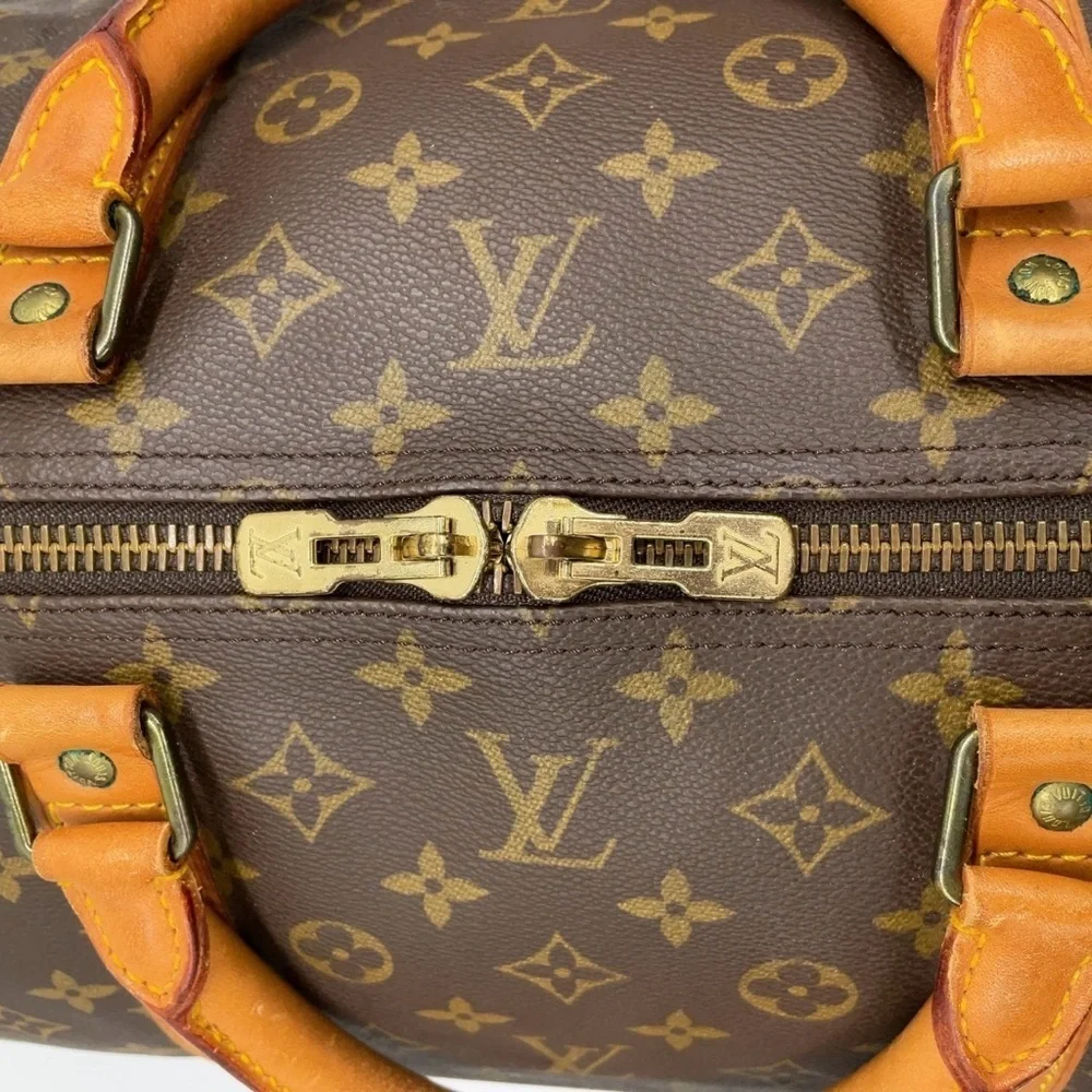 Auth Louis Vuitton Monogram Keepall 60 Boston Bag W/PadLock/Tag